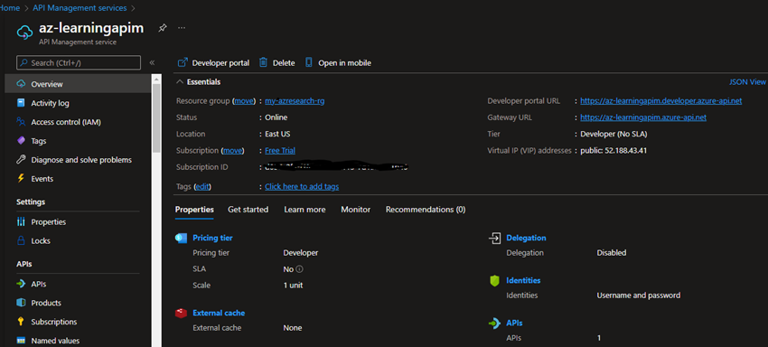 How to create Azure API Management